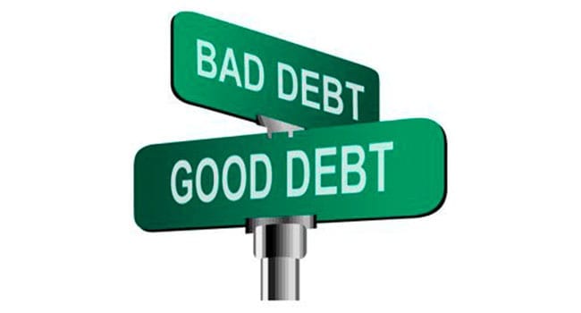 Good debt versus bad debt