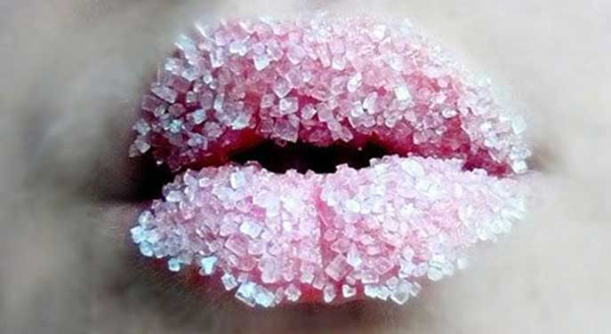 sugar-coated lips