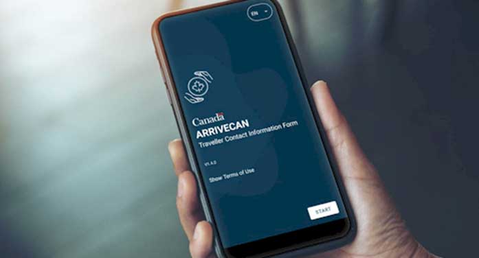 ArriveCAN app phone airport technology