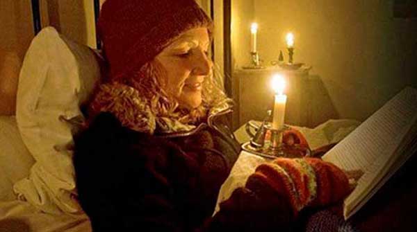 Energy poverty candlelight