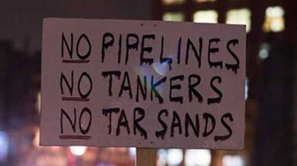 pipeline oil and gas protest energy