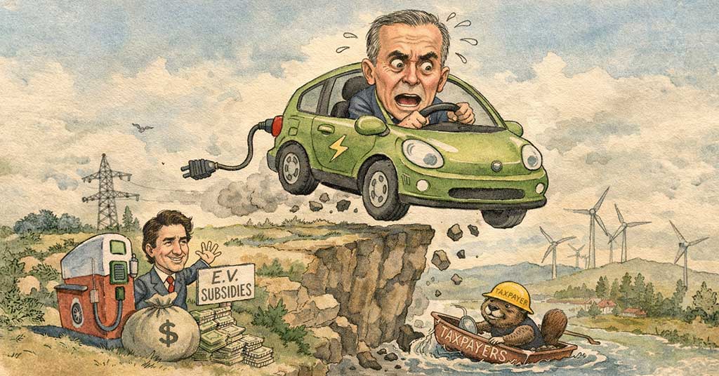 EV retreat or taxpayer trap? The mandate is gone, but Carney is still using taxpayer money to social engineer EV adoption.