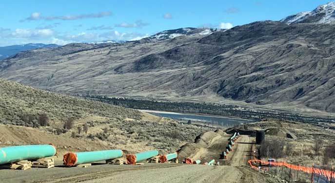 Construction on the Trans Mountain pipeline expansion project, spring 2021. Photo courtesy Trans Mountain Corporation