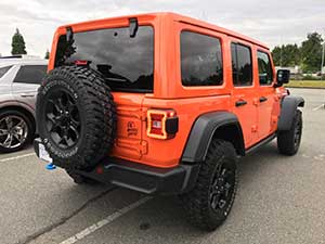 This 4-wheel drive Jeep Wrangler was the best-selling plug-in hybrid vehicle in Canada and the United States