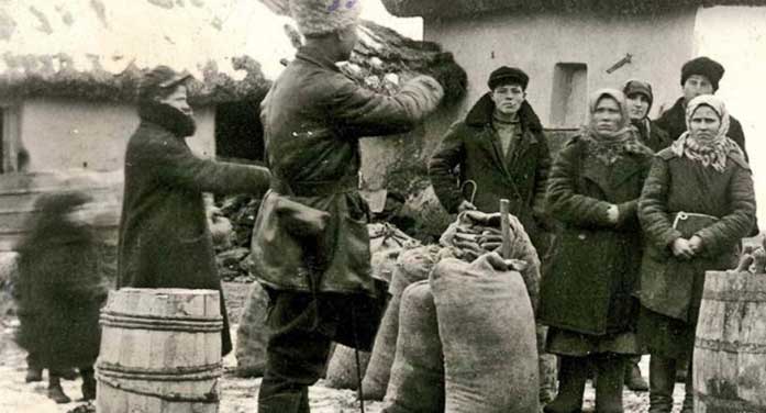 soldiers Novokrasne Ukraine peasants Holodomor history Soviet famine genocide
