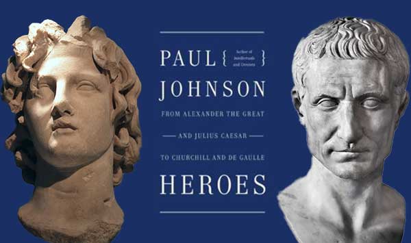 Heroes book cover Alexander and Julius Caesar