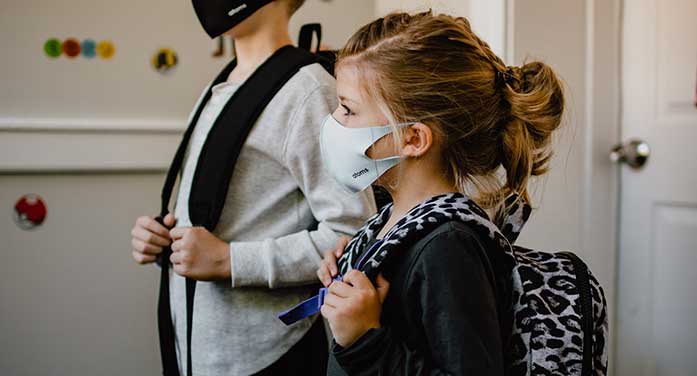 gild kid child school mask pandemic education
