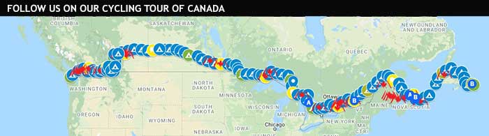 ConnecTour cycling map across Canada