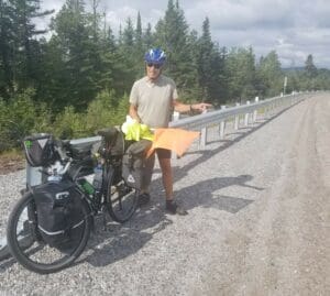 doug firby bike tour road flag