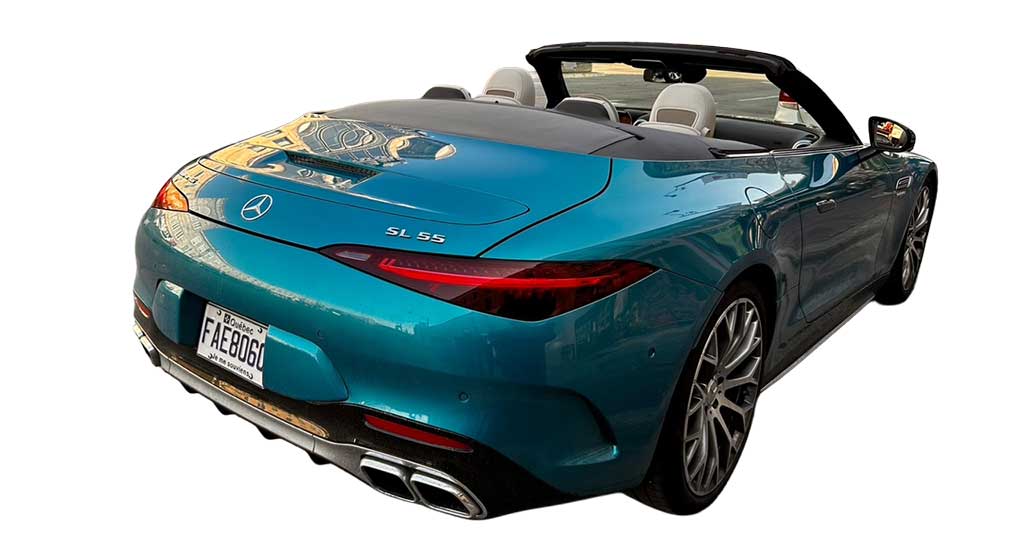 The Mercedes SL 55 AMG convertible